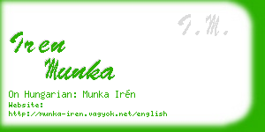 iren munka business card