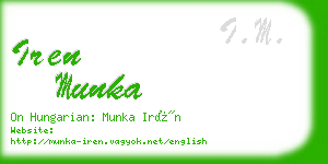 iren munka business card